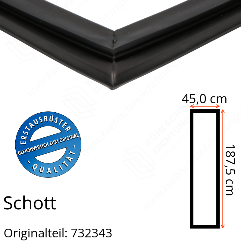 Schott Türdichtung 187,5 x 45,0 cm Ersatzteil: 732343