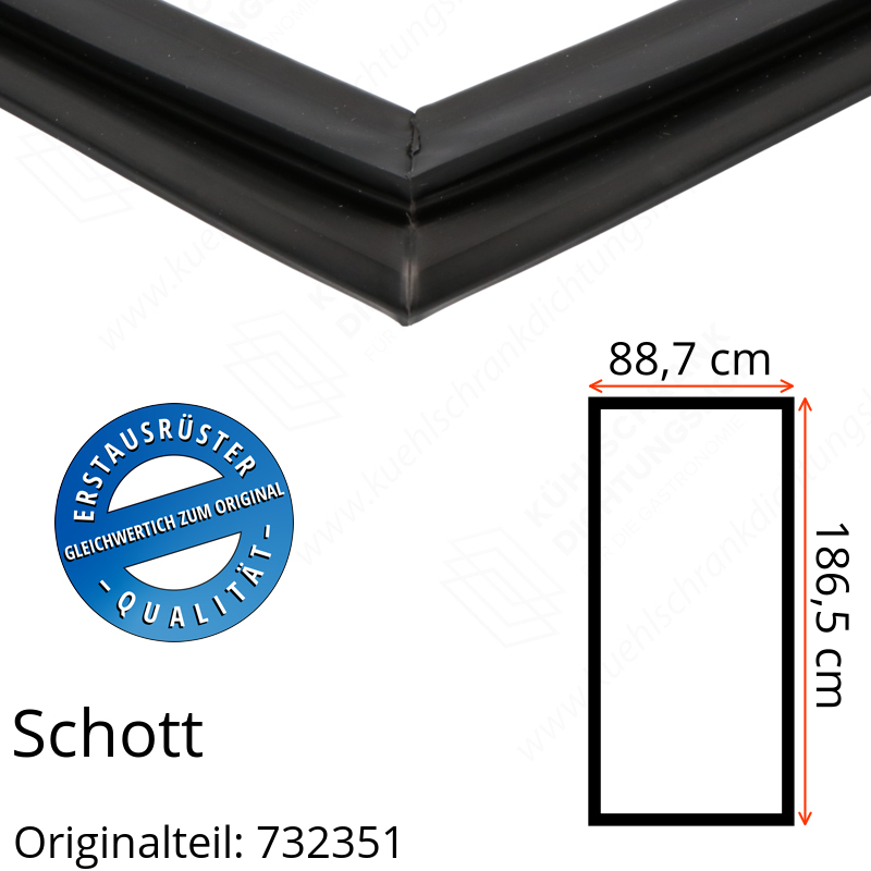 Schott Türdichtung 186,5 x 88,7 cm Ersatzteil: 732351