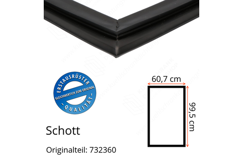 Schott Türdichtung 99,5 x 60,7 cm Ersatzteil: 732360