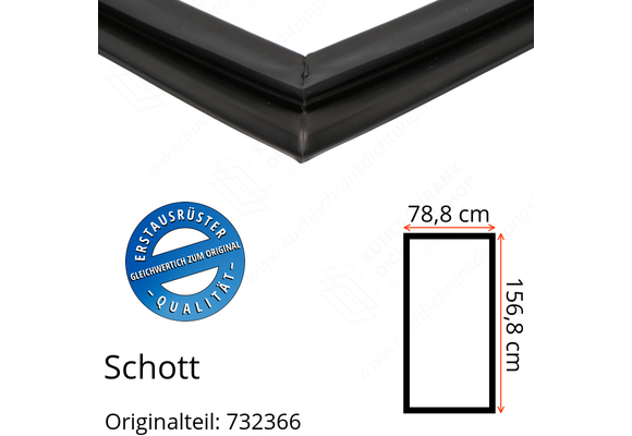 Schott Türdichtung 156,8 x 78,8 cm Ersatzteil: 732366