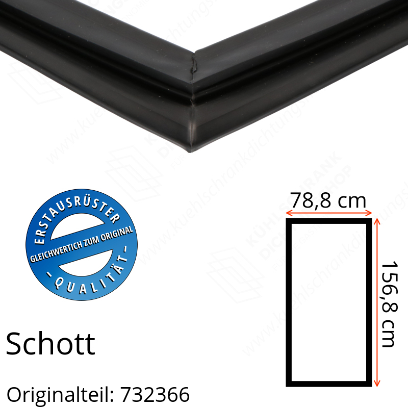Schott Türdichtung 156,8 x 78,8 cm Ersatzteil: 732366