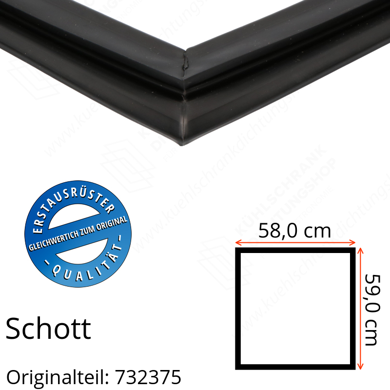Schott Türdichtung 59,0 x 58,0 cm Ersatzteil: 732375