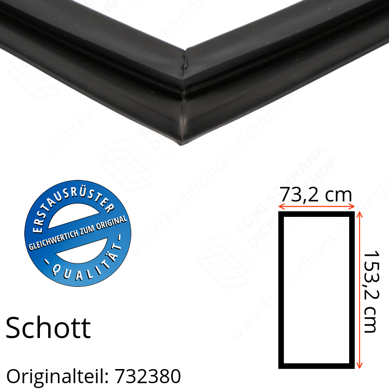 Schott Türdichtung 153,2 x 73,2 cm Ersatzteil: 732380