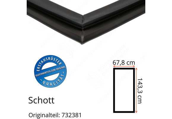Schott Türdichtung 143,3 x 67,8 cm Ersatzteil: 732381