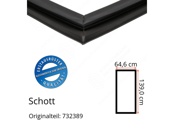 Schott Türdichtung 139,0 x 64,6 cm Ersatzteil: 732389