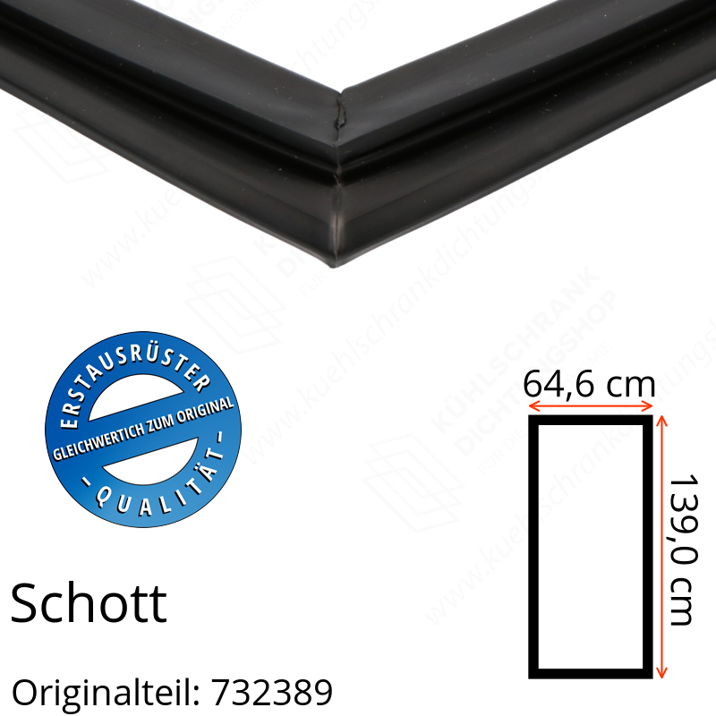 Schott Türdichtung 139,0 x 64,6 cm Ersatzteil: 732389