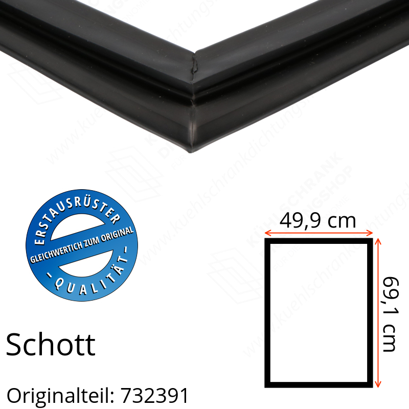 Schott Türdichtung 69,1 x 49,9 cm Ersatzteil: 732391