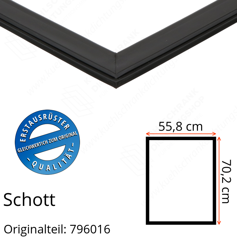 Schott Türdichtung 70,2 x 55,8 cm Ersatzteil: 796016