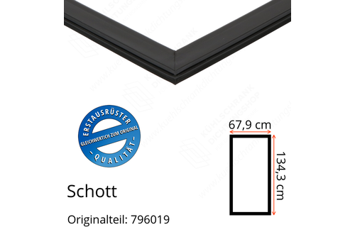 Schott Türdichtung 134,3 x 67,9 cm Ersatzteil: 796019