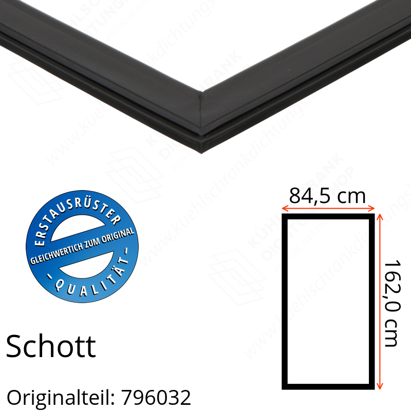 Schott Türdichtung 162,0 x 84,5 cm Ersatzteil: 796032
