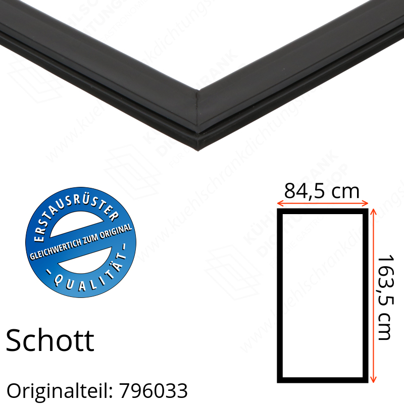 Schott Türdichtung 163,5 x 84,5 cm Ersatzteil: 796033