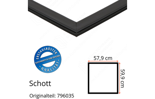 Schott Türdichtung 59,9 x 57,9 cm Ersatzteil: 796035