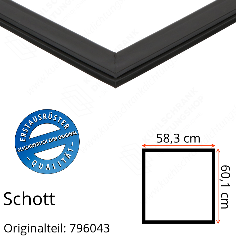 Schott Türdichtung 60,1 x 58,3 cm Ersatzteil: 796043