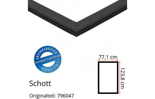 Schott Türdichtung 123,8 x 77,1 cm Ersatzteil: 796047