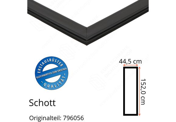 Schott Türdichtung 152,0 x 44,5 cm Ersatzteil: 796056