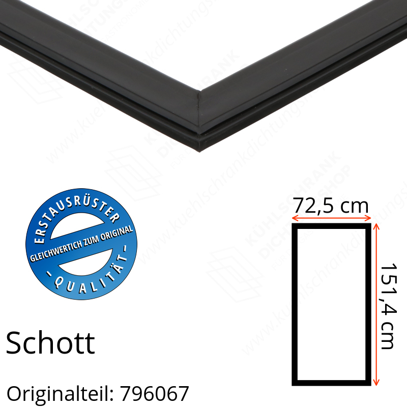 Schott Türdichtung 151,4 x 72,5 cm Ersatzteil: 796067