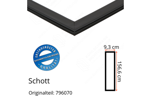 Schott Türdichtung 156,6 x 39,3 cm Ersatzteil: 796070