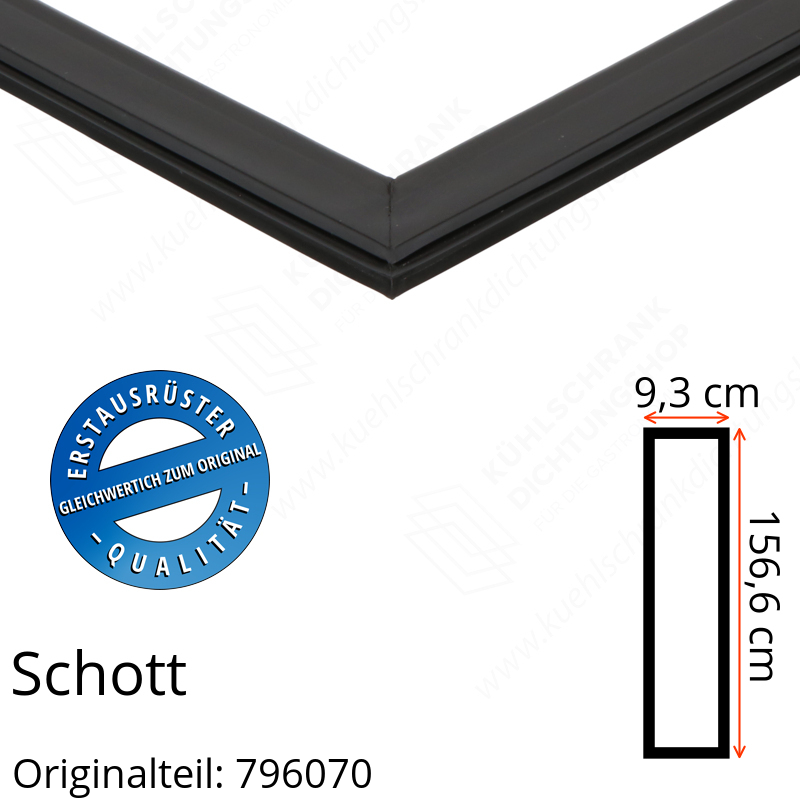 Schott Türdichtung 156,6 x 39,3 cm Ersatzteil: 796070