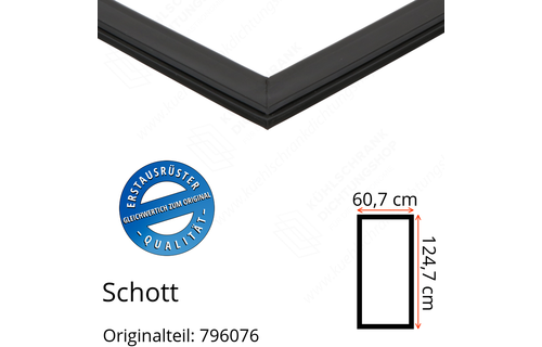 Schott Türdichtung 124,7 x 60,7 cm Ersatzteil: 796076