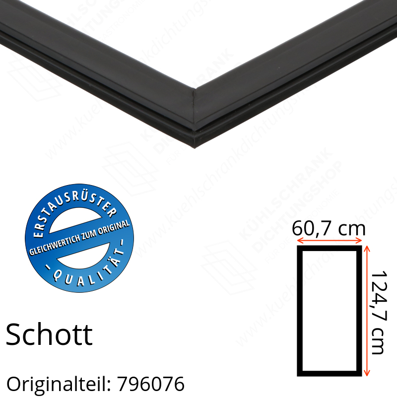 Schott Türdichtung 124,7 x 60,7 cm Ersatzteil: 796076