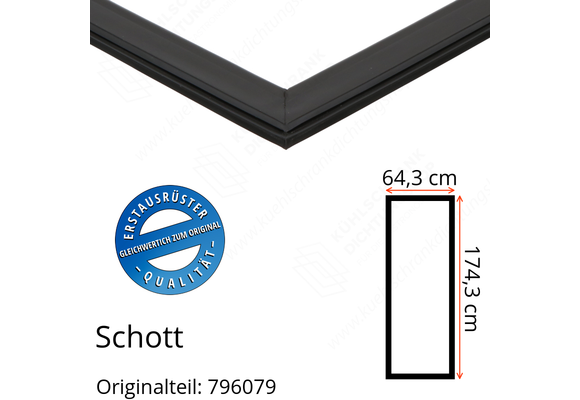 Schott Türdichtung 174,3 x 64,3 cm Ersatzteil: 796079