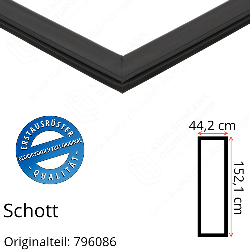 Schott Türdichtung 152,1 x 44,2 cm Ersatzteil: 796086