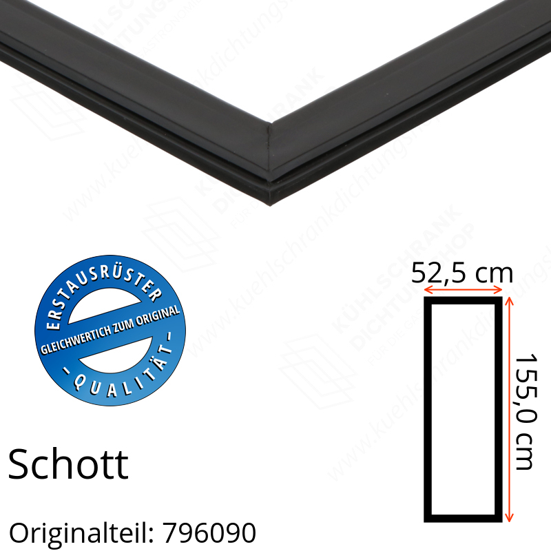 Schott Türdichtung 155,0 x 52,5 cm Ersatzteil: 796090
