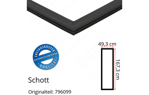 Schott Türdichtung 167,3 x 49,3 cm Ersatzteil: 796099