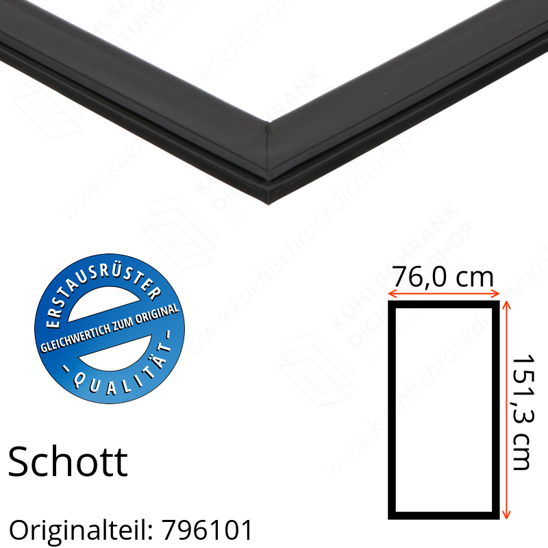 Schott Türdichtung 151,3 x 76,0 cm Ersatzteil: 796101