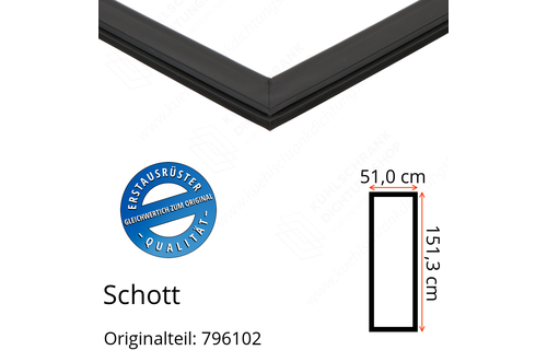Schott Türdichtung 151,3 x 51,0 cm Ersatzteil: 796102