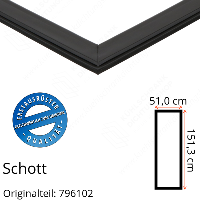 Schott Türdichtung 151,3 x 51,0 cm Ersatzteil: 796102