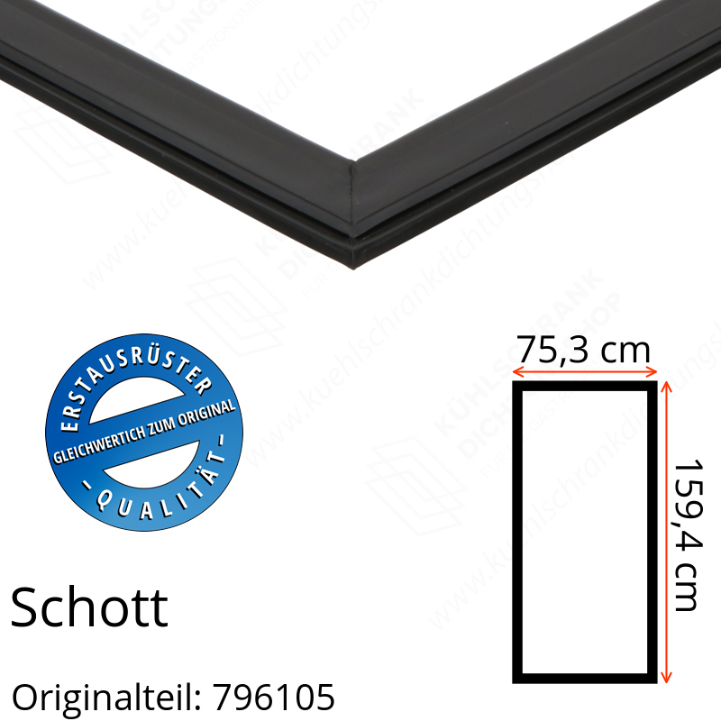 Schott Türdichtung 159,4 x 75,3 cm Ersatzteil: 796105
