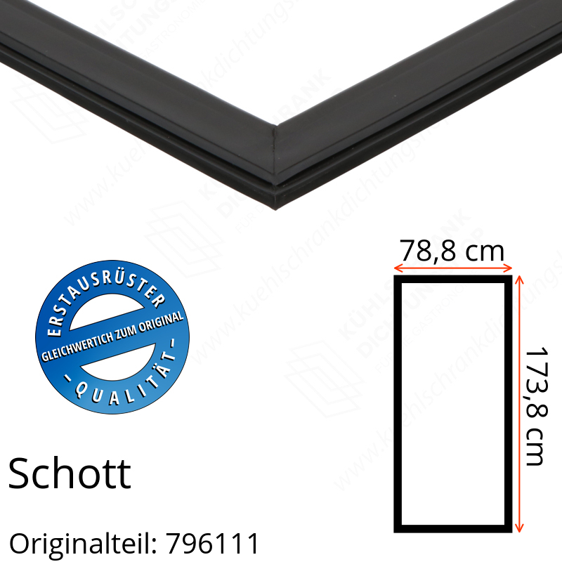 Schott Türdichtung 173,8 x 78,8 cm Ersatzteil: 796111
