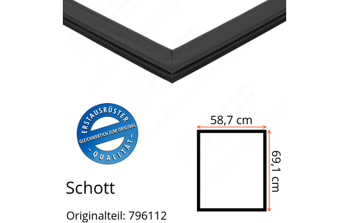 Schott Türdichtung 69,1 x 58,7 cm Ersatzteil: 796112