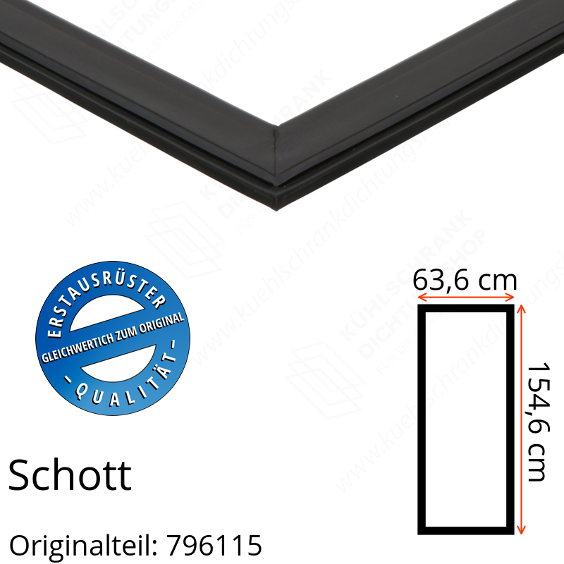 Schott Türdichtung 154,6 x 63,6 cm Ersatzteil: 796115