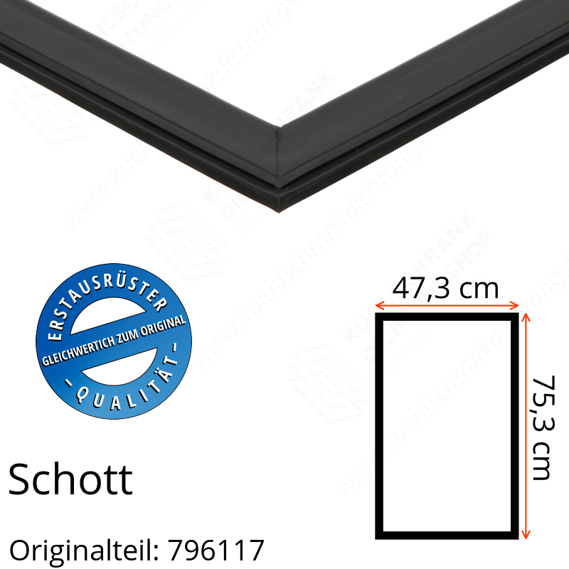 Schott Türdichtung 75,3 x 47,3 cm Ersatzteil: 796117