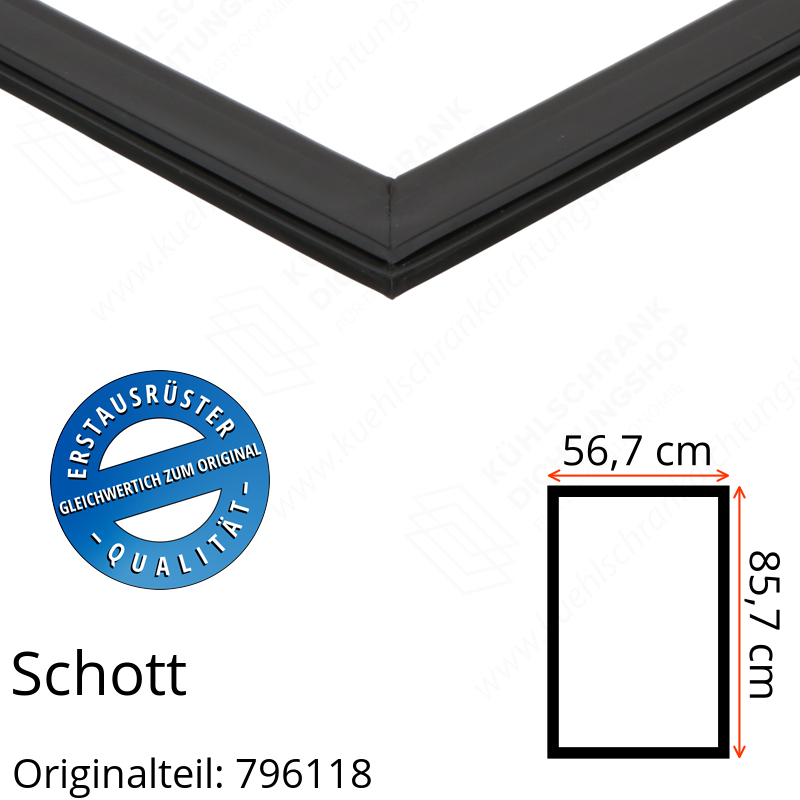 Schott Türdichtung 85,7 x 56,7 cm Ersatzteil: 796118