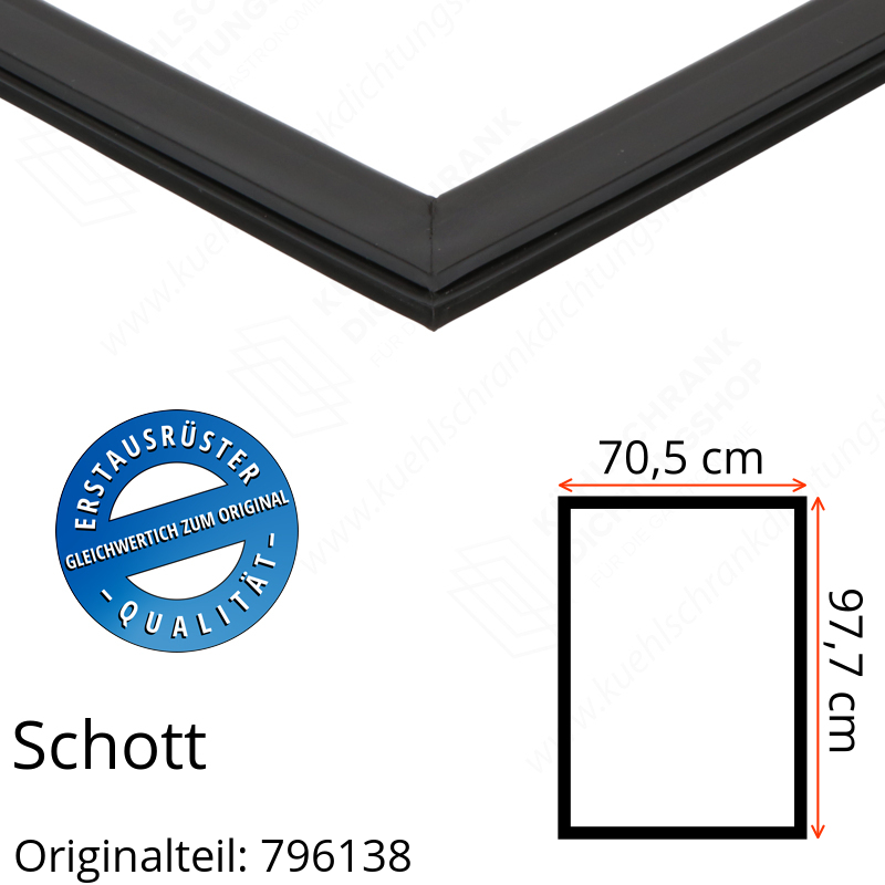 Schott Türdichtung 97,7 x 70,5 cm Ersatzteil: 796138