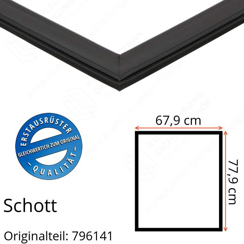 Schott Türdichtung 77,9 x 67,9 cm Ersatzteil: 796141