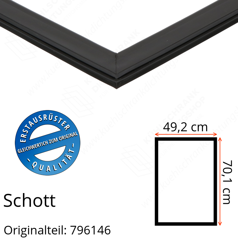Schott Türdichtung 70,1 x 49,2 cm Ersatzteil: 796146