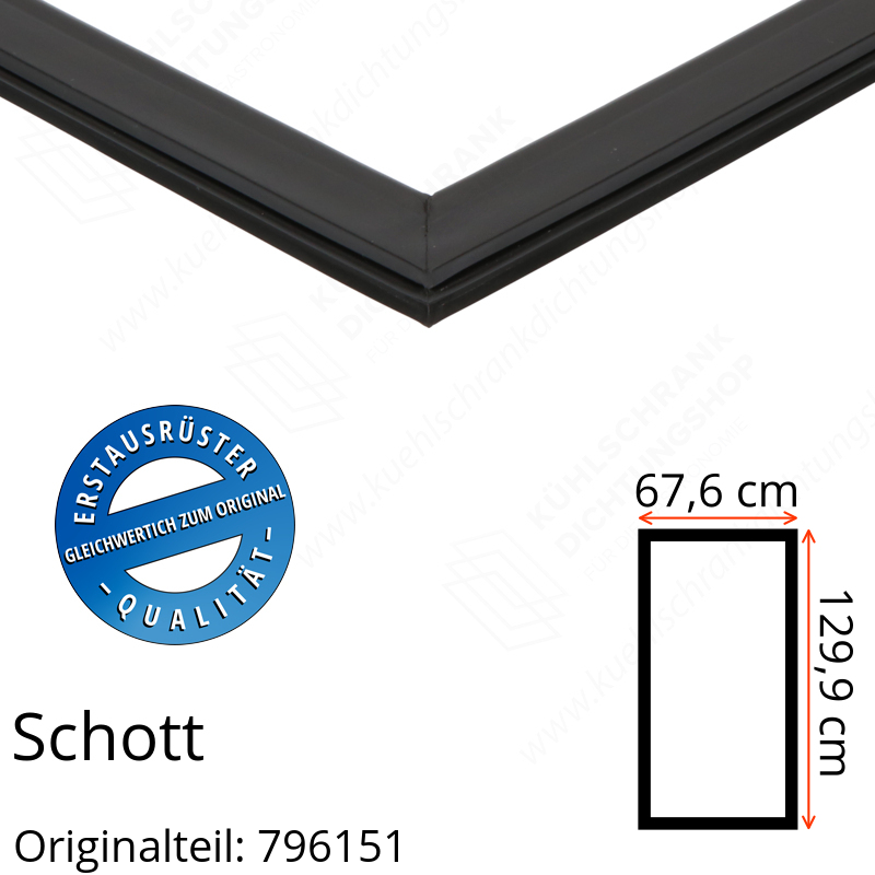 Schott Türdichtung 129,9 x 67,6 cm Ersatzteil: 796151