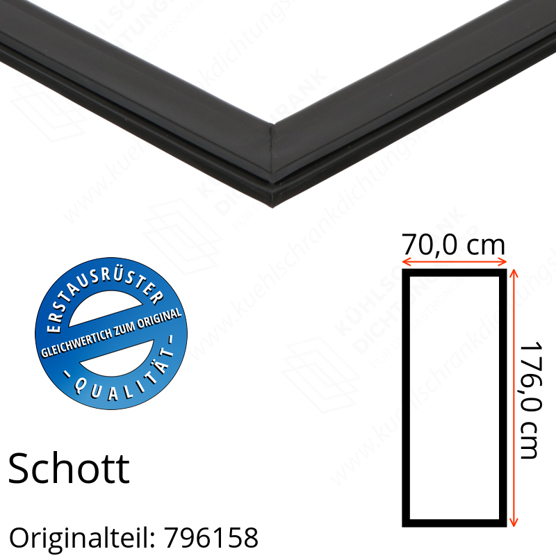 Schott Türdichtung 176,0 x 70,0 cm Ersatzteil: 796158