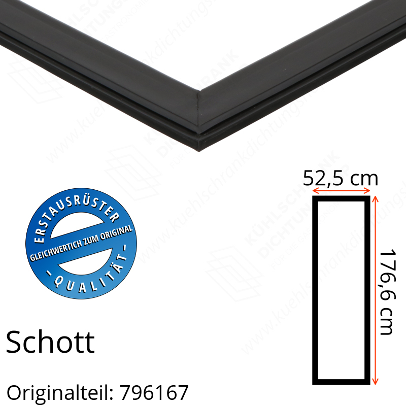 Schott Türdichtung 176,6 x 52,5 cm Ersatzteil: 796167