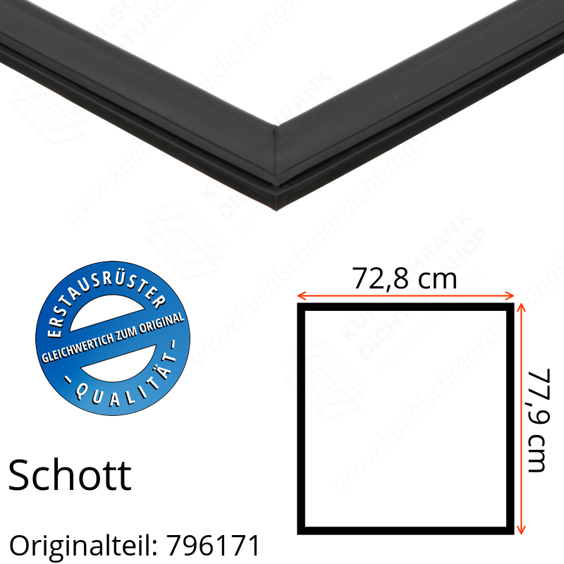 Schott Türdichtung 77,9 x 72,8 cm Ersatzteil: 796171