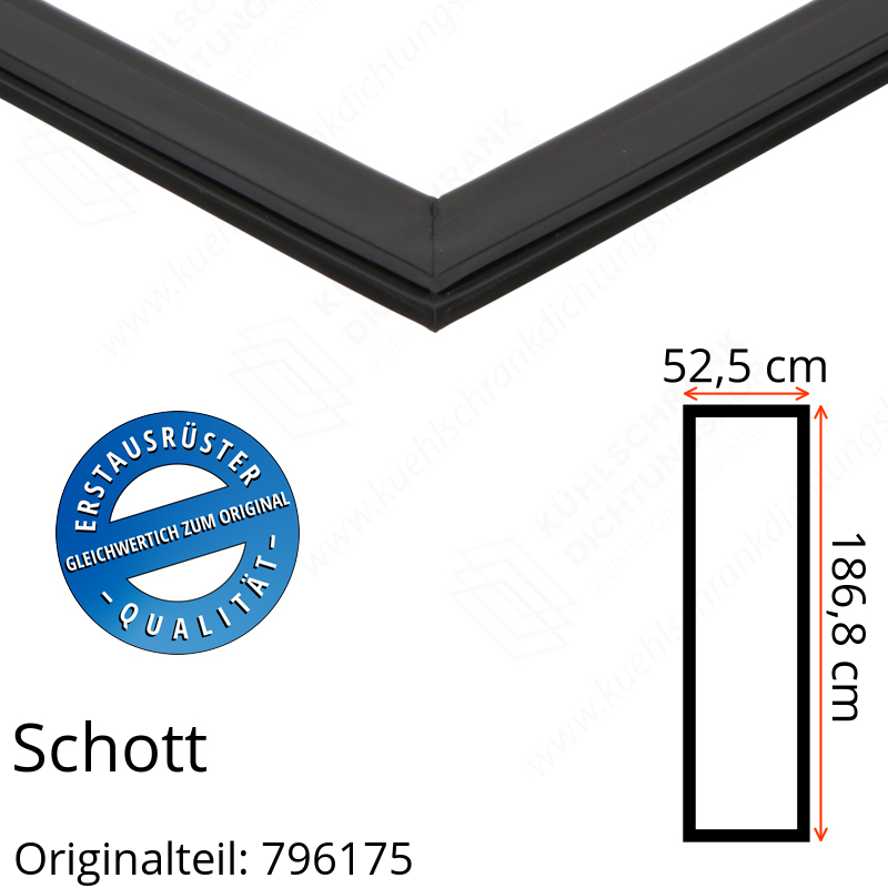Schott Türdichtung 186,8 x 52,5 cm Ersatzteil: 796175