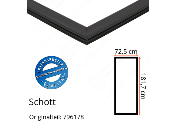 Schott Türdichtung 181,7 x 72,5 cm Ersatzteil: 796178