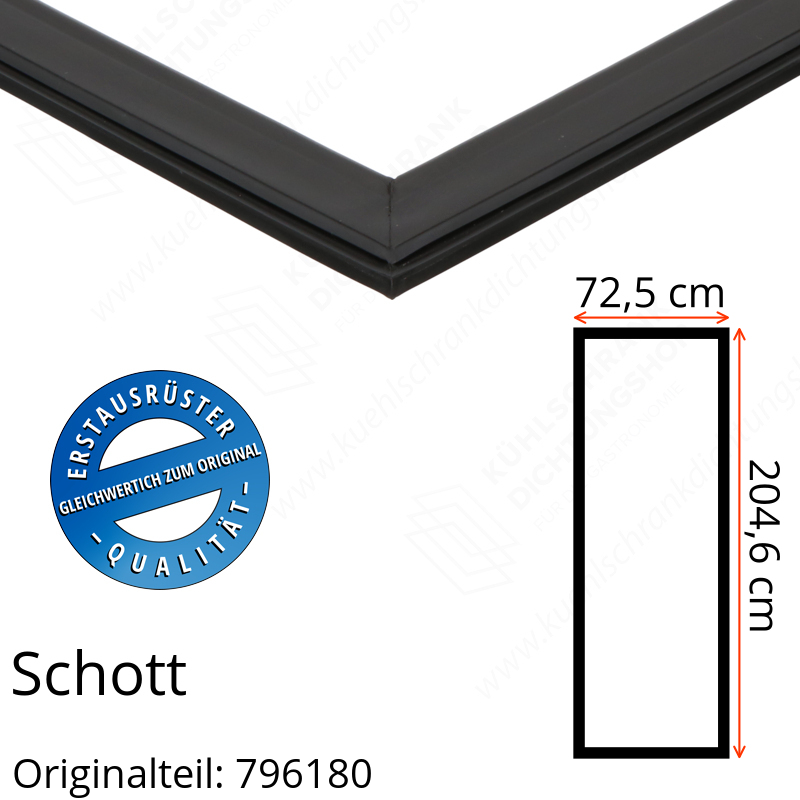 Schott Türdichtung 204,6 x 72,5 cm Ersatzteil: 796180