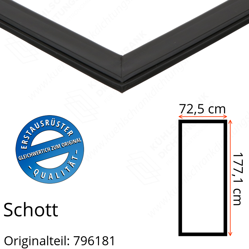 Schott Türdichtung 177,1 x 72,5 cm Ersatzteil: 796181