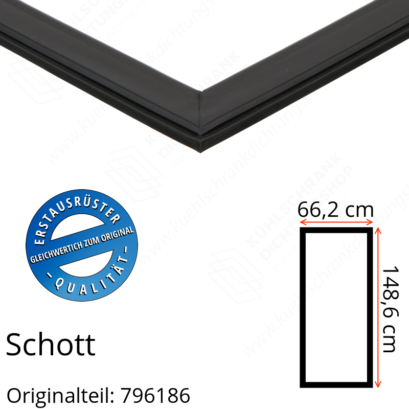Schott Türdichtung 148,6 x 66,2 cm Ersatzteil: 796186