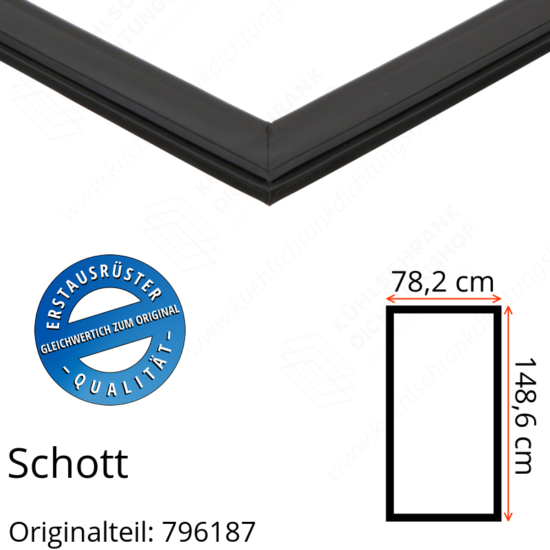 Schott Türdichtung 148,6 x 78,2 cm Ersatzteil: 796187